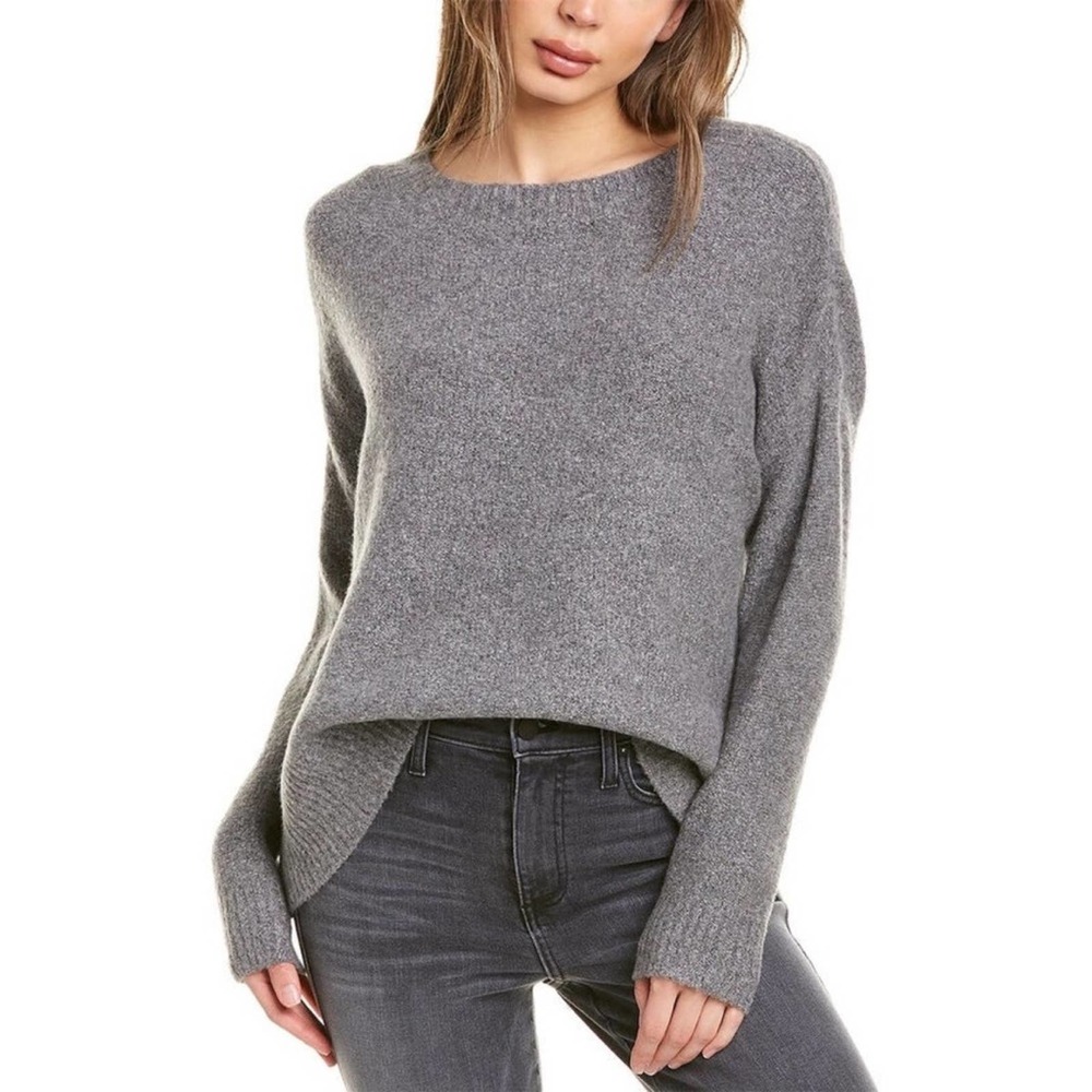 Alice + Olivia Roma Sweater Oversized Boucle Wool Cashmere Blend Gray Small NWT